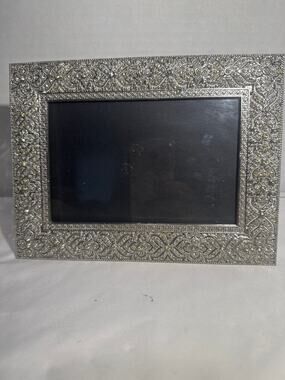 Sheffield Home 4x6 Picture Frame Ornate Silver Tone Rhinestone Filigree